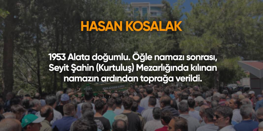 Konya'da bugün vefat edenler | 18 Eylül 2025 7